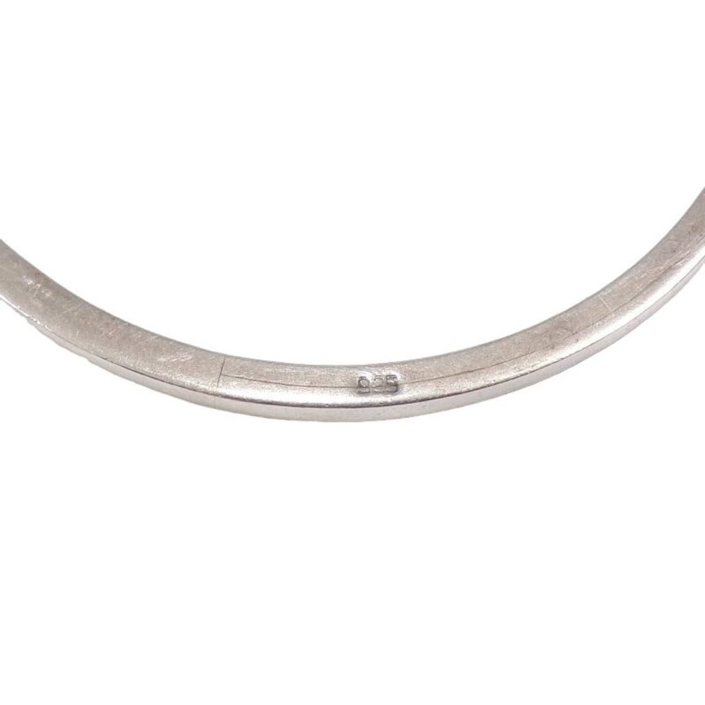 Sterling Silver Plain Smooth Bangle Bracelet - image 2